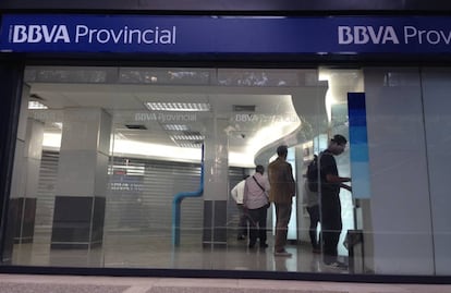 Una oficina del Banco Provincial en Caracas.