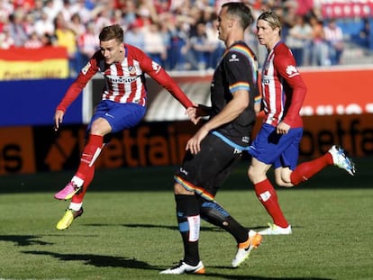 Griezmann marca el gol del triunfo.