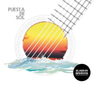 Detalle de la portada del disco  &#039;Puesta de sol&#039;.