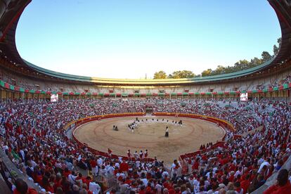 La plaza de toros de Pamplona, en 2019.