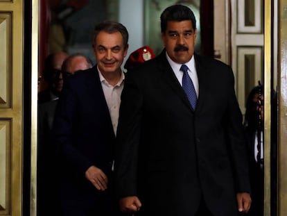 Maduro y Zapatero en una imegan de mayo del 2018 en Caracas.