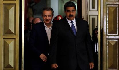 Maduro y Zapatero en una imegan de mayo del 2018 en Caracas.
