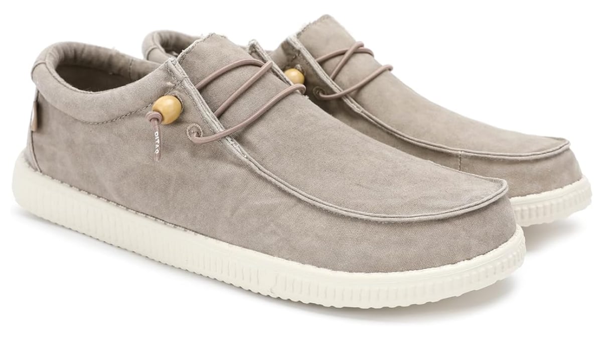 Estos mocasines está fabricados con algodón.