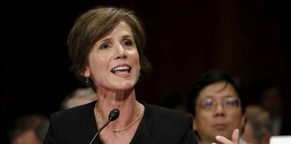 Sally Yates, jura ante el senado en julio 2015.