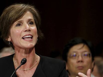 Sally Yates, jura ante el senado en julio 2015.