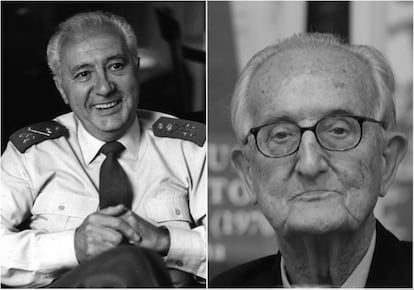 Los generales Miguel Íñiguez del Moral (izquierda) yJosé María Sáenz de Tejada.