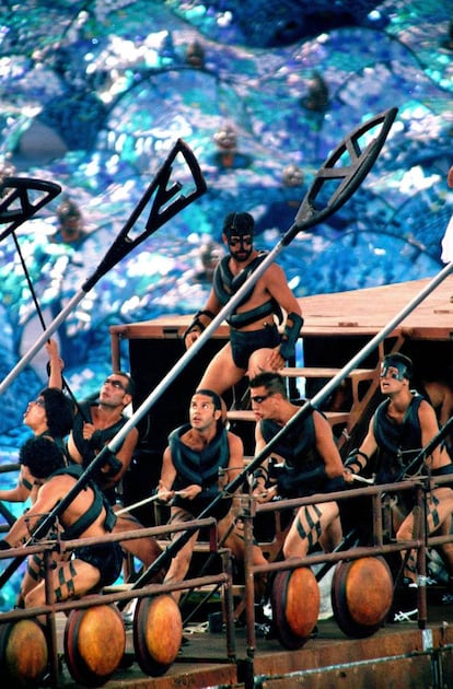 Un grup de viquings desfila durant la cerimònia d'inauguració.