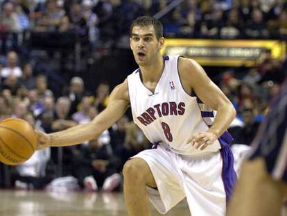 Calderón, en un partido con los Raptors de Toronto.
