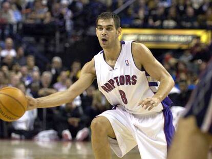 Calderón, en un partido con los Raptors de Toronto.