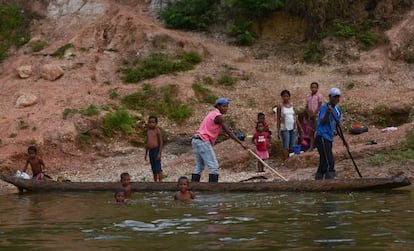 Un grupo de indígenas miskitos, en Nicaragua.