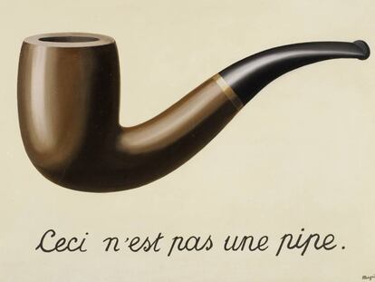 'Ceci n'est pas une pipe', René Magritte ('La trahison des images', 1928-1929).