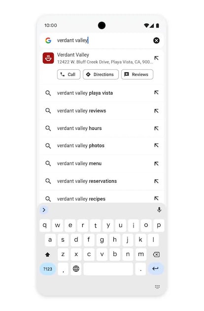 Mejora de las búsquedas en el navegador Google Chrome