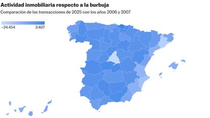 En ocho provincias y 12 capitales se vendieron más casas en 2025 que en el pico de la burbuja