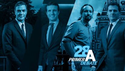 El primer debate electoral de la campaña tuvo lugar el 22 de abril en TVE.