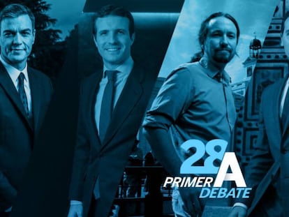 El primer debate electoral de la campaña tuvo lugar el 22 de abril en TVE.