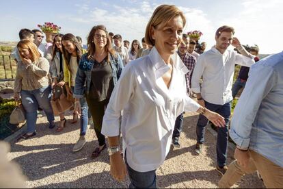 Maria Dolores de Cospedal, este domingo en Toledo.