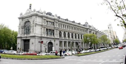 Vista de la fachada del Banco de Espa&ntilde;a.