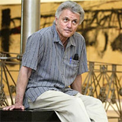 John Irving, ayer en la Fundació Tàpies de Barcelona, donde presentó su última novela.