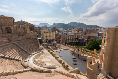 Vista del teatro romano de Cartagena, en la Región de Murcia.