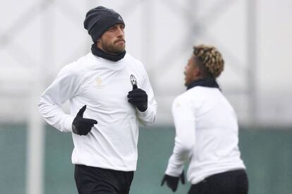 Marchisio en el entrenamiento de la Juventus.