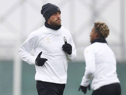 Marchisio en el entrenamiento de la Juventus.