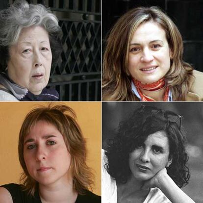 Julia Uceda, arriba a la izquierda, y Luisa Castro. Sobre estas lneas, Elena Medel y Blanca Andreu.