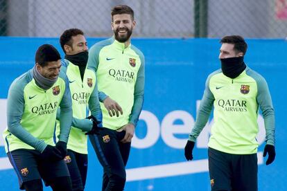 El FC Barcelona en un entrenamiento ante el próximo partido contra el Betis en la jornada 20 de La Liga