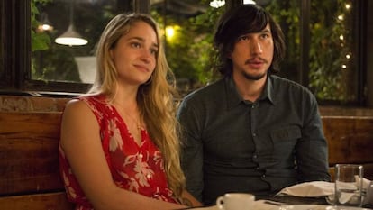 Jemima Kirke y Adam Driver encarnan a una pasional pareja en la serie creada por Lena Dunham 'Girls'.