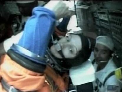 Embarque de la tripulación del <i>Discovery</i>.