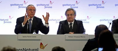 Isidro Fainé, presidente de Gas Natural Fenosa, y Rafael Villaseca, consejero delegado.