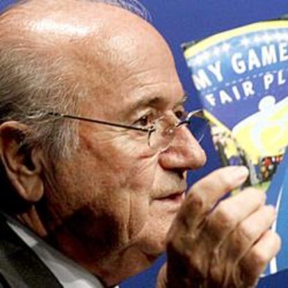 Joseph Blatter, el 30 de mayo en una conferencia en Zurich.