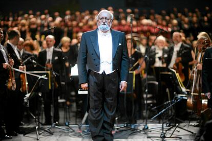 El compositor Krzysztof Penderecki en un concierto Gran Teatro de Lodz en 2009.