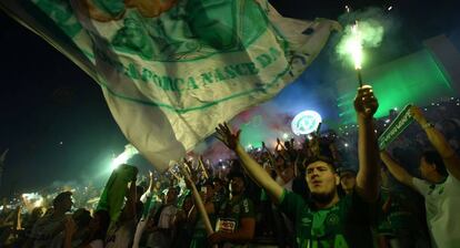 Tributo no estádio da Chapecoense.