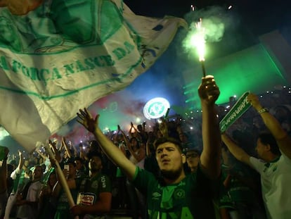 Tributo no estádio da Chapecoense.