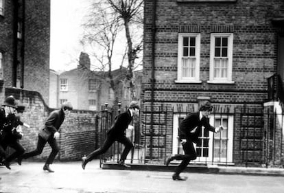 Los Beatles, en una escena de la pel&iacute;cula &#039;A hard day&#039;s night&#039;, dirigida por Richard Lester.