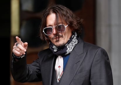 El actor Johnny Depp, a su llegada al juicio este miércoles.