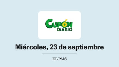Cupón diario de la ONCE comprobar sorteo del miércoles 23 de septiembre de 2026