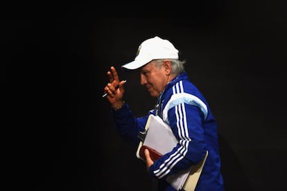 Sabella, durante la rueda de prensa en Maracaná