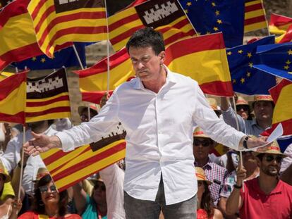 Manuel Valls at a pro-unity event in Palma de Mallorca.