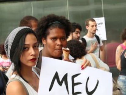 Mujeres en una manifestación feminista en São Paulo.