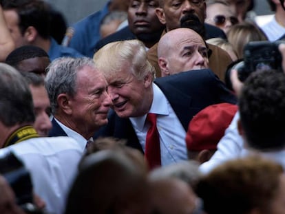 Michael Bloomberg e Donald Trump em uma imagem de arquivo de 2016.