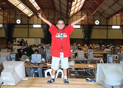 Vctor Hernndez, el participante ms joven de la Fraga Lan Party.