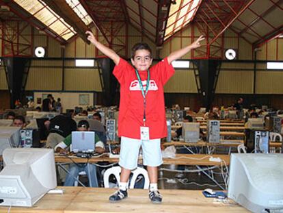 Víctor Hernández, el participante más joven de la Fraga Lan Party.