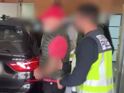 Imagen del vídeo del mafioso albanés detenido en Alicante.