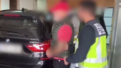Imagen del vídeo del mafioso albanés detenido en Alicante.