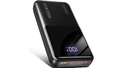 Vista de la batería externa con descuento en Amazon.