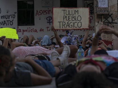 Las protestas en Tulum por el asesinato de Victoria Salazar, en imágenes