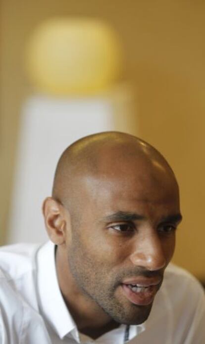 Frédéric Kanouté, durante la entrevista