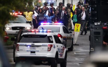 Imagen de los alrededores del tiroteo que mató a 12 personas en septiembre de 2013 en el edificio de la Armada en Washington.