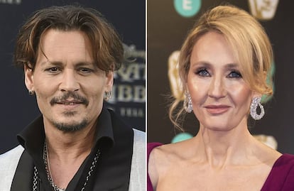 Johnny Depp y J.K. Rowling.